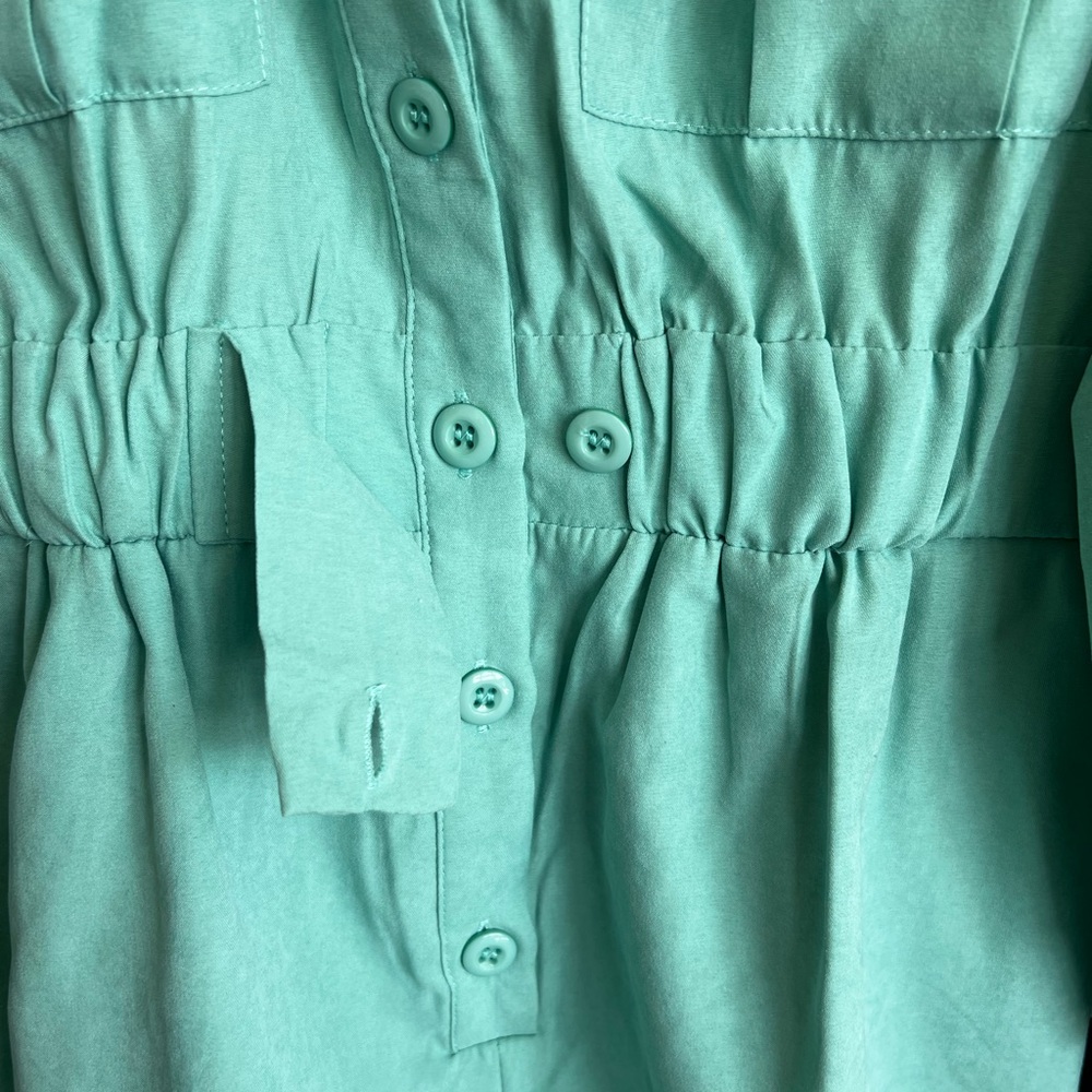 🆕 💚 NWT LUMIERE Stunning Mint Green Romper | Size Small - Picture 3 of 11